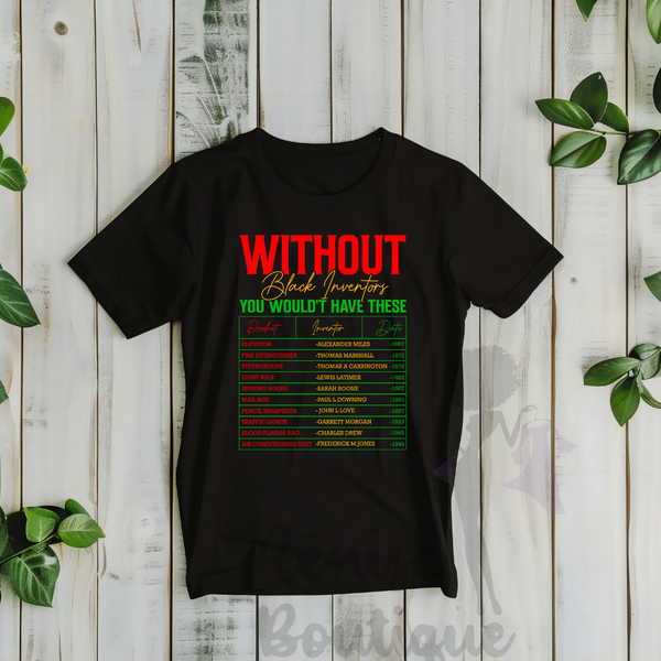 Without Black Inventors shirt